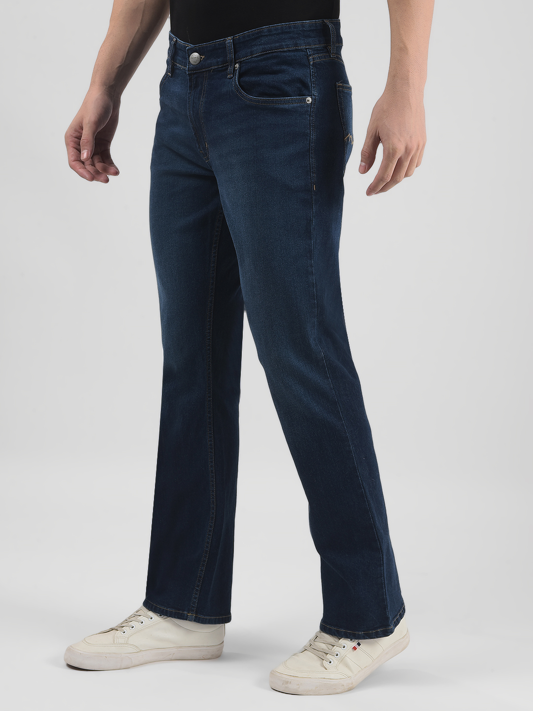 Numero Uno Men Solid Dark Blue Jeans